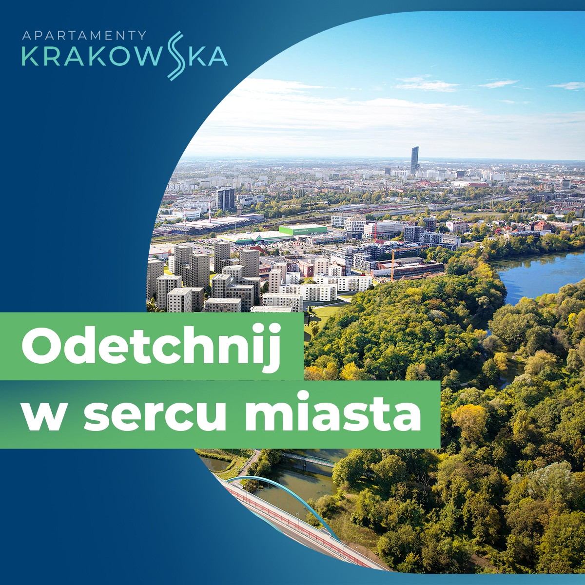 Panorama na mieszkania na sprzedaż we Wrocławiu – Apartamenty Krakowska