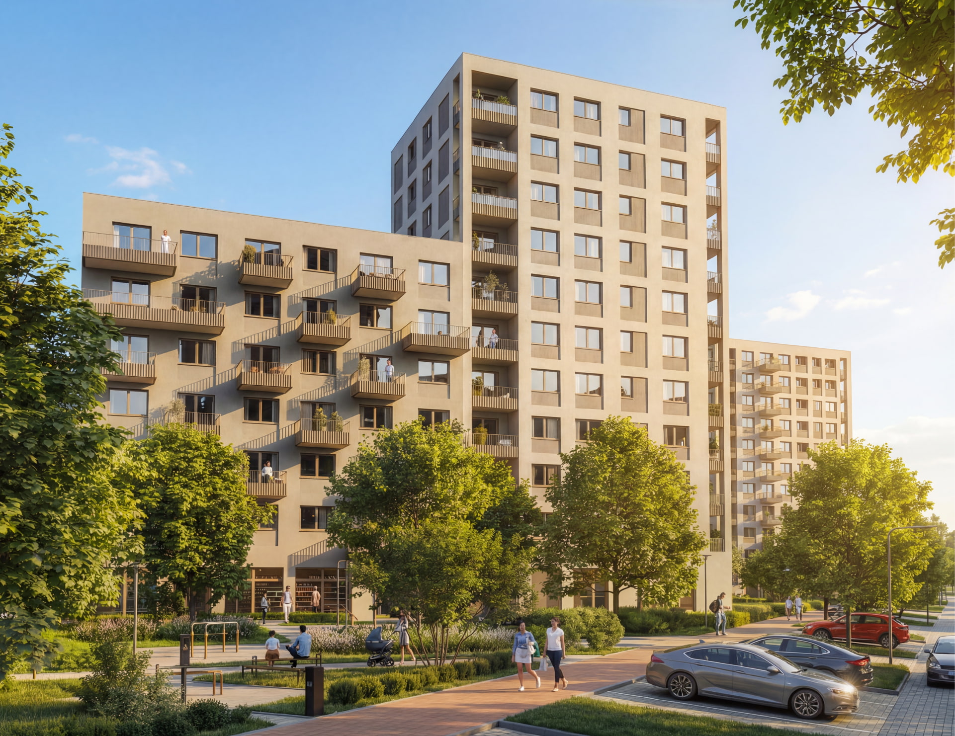 Apartments for sale in Wrocław – Visualization of the Apartamenty Krakowska estate