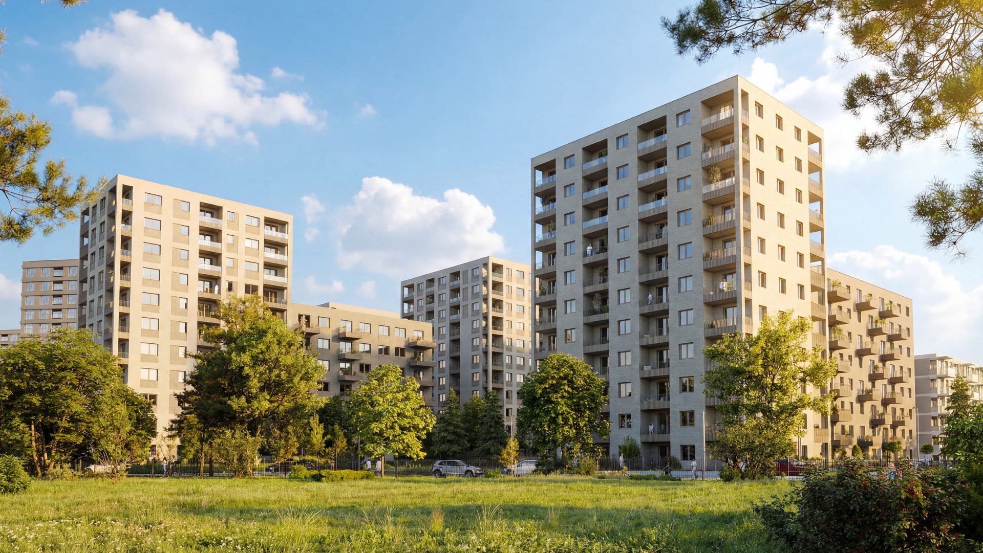 Residential complex surrounded by greenery – Apartamenty Krakowska Wrocław