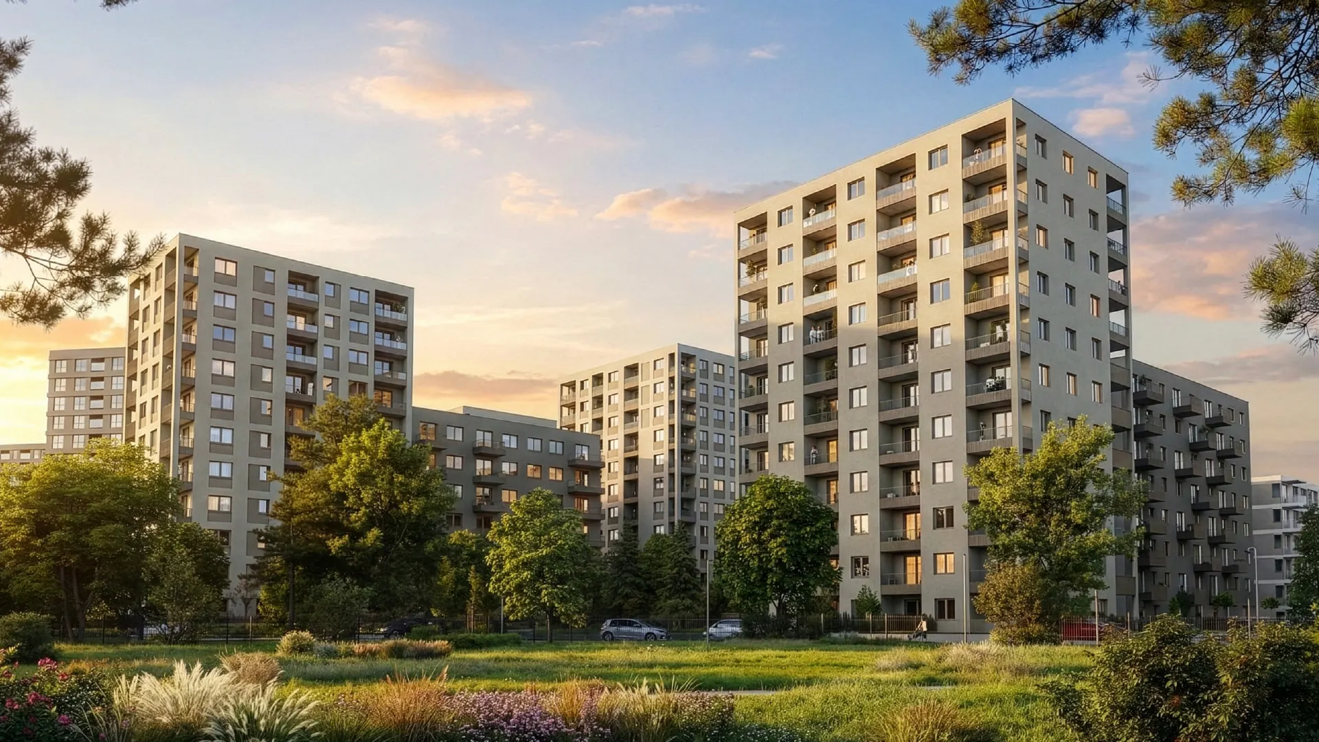 Osiedle otoczone zielenią – Nowe mieszkania na sprzedaż we Wrocławiu w nieruchomości Apartamenty Krakowska Wrocław