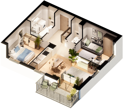 Mieszkania na sprzedaż we Wrocławiu – Apartamenty Krakowska wizualizacja osiedla