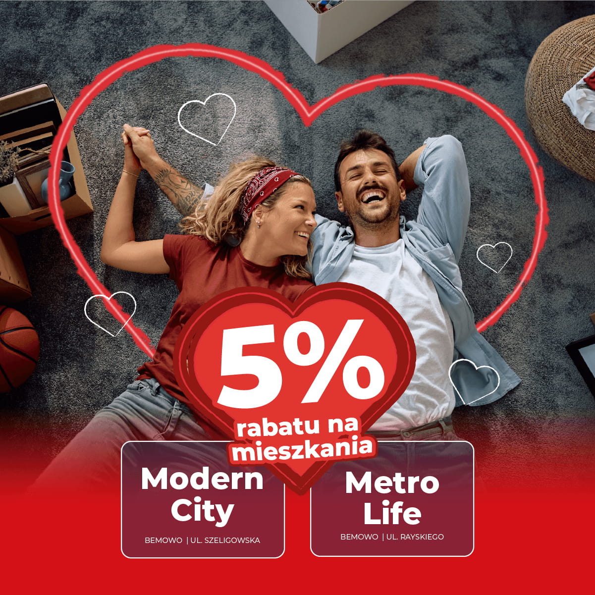 Акции от всего сердца от ROBYG! 5% скидки на все квартиры в Modern City и Metro Life