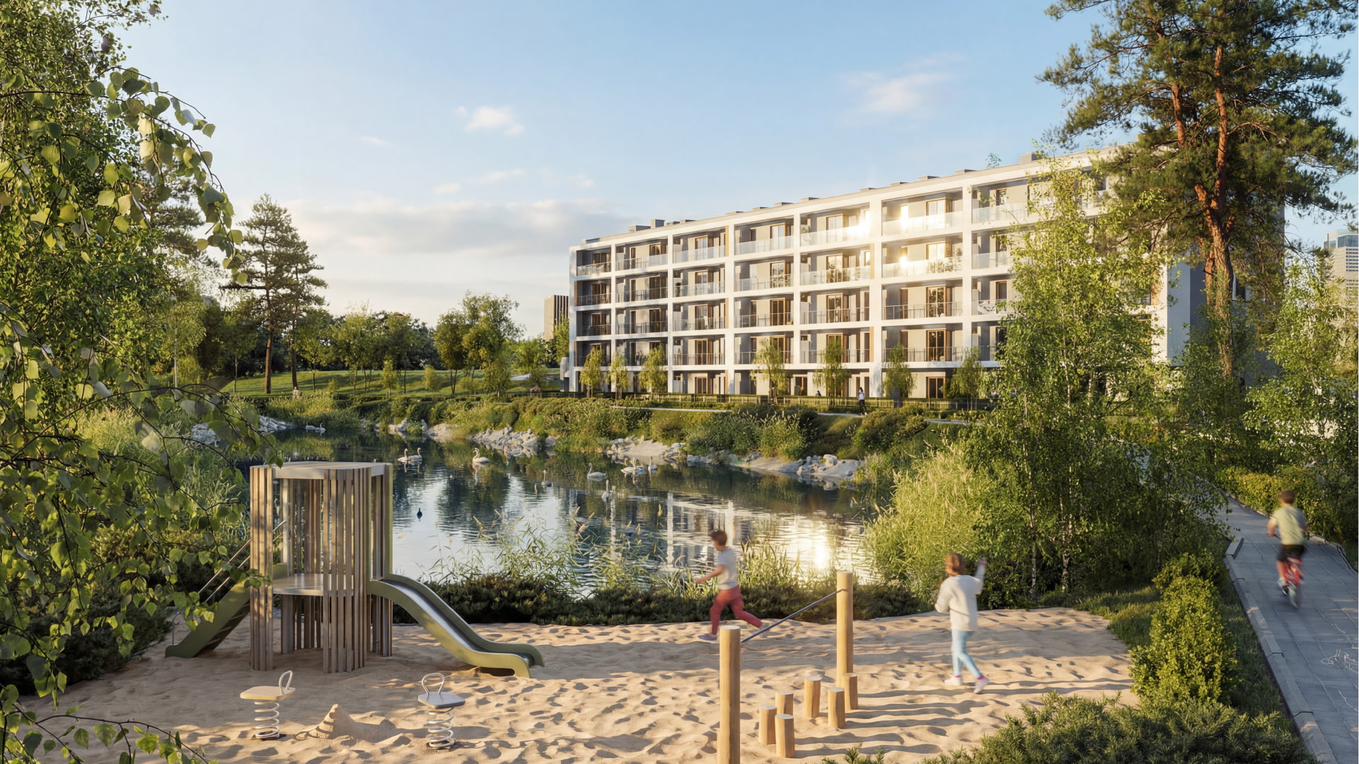 Osiedle Kameralne 6 - Widok na jeziorko