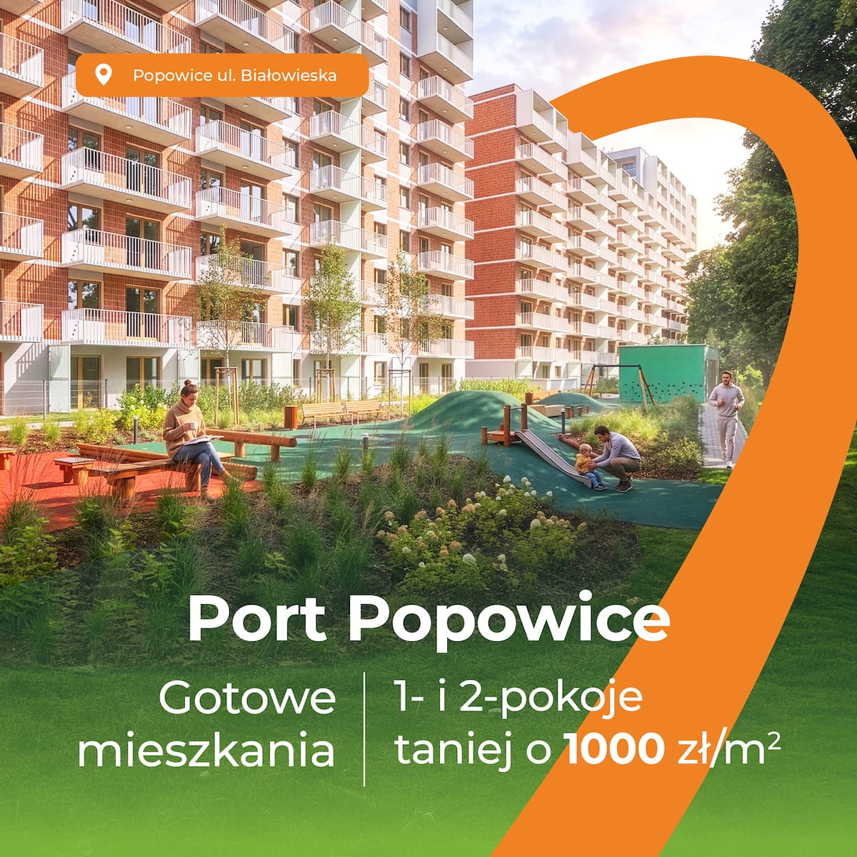 Baner promocyjny - aktualne rabaty na mieszkania gotowe do odbioru na osiedlu 