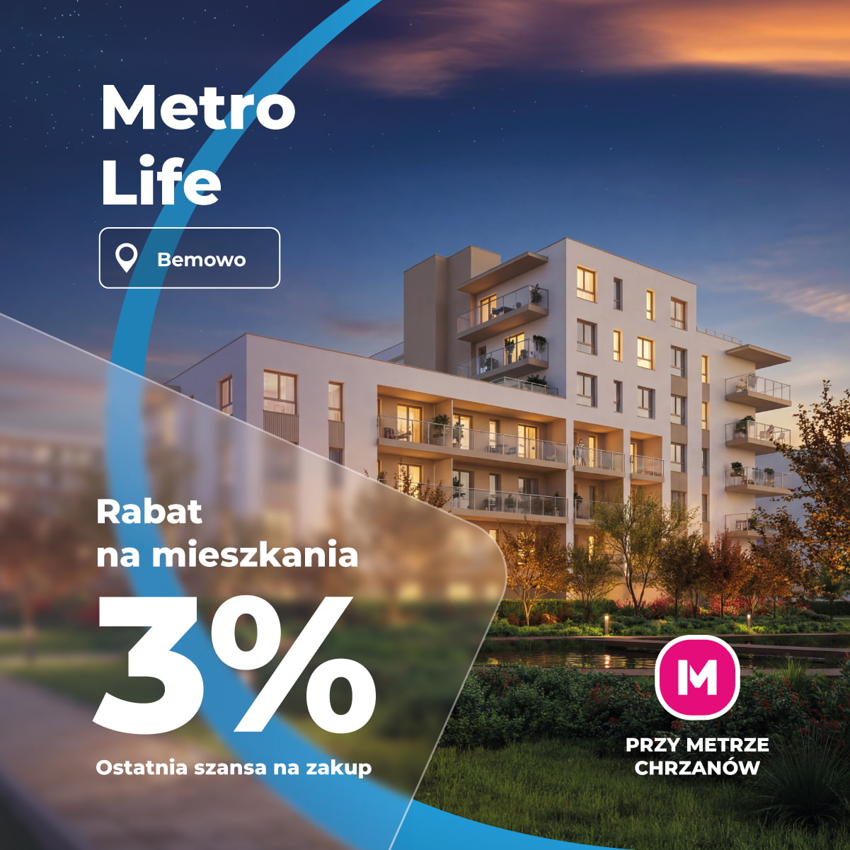 Bemowo przy metrze - Baner promocyjny osiedla Metro Life