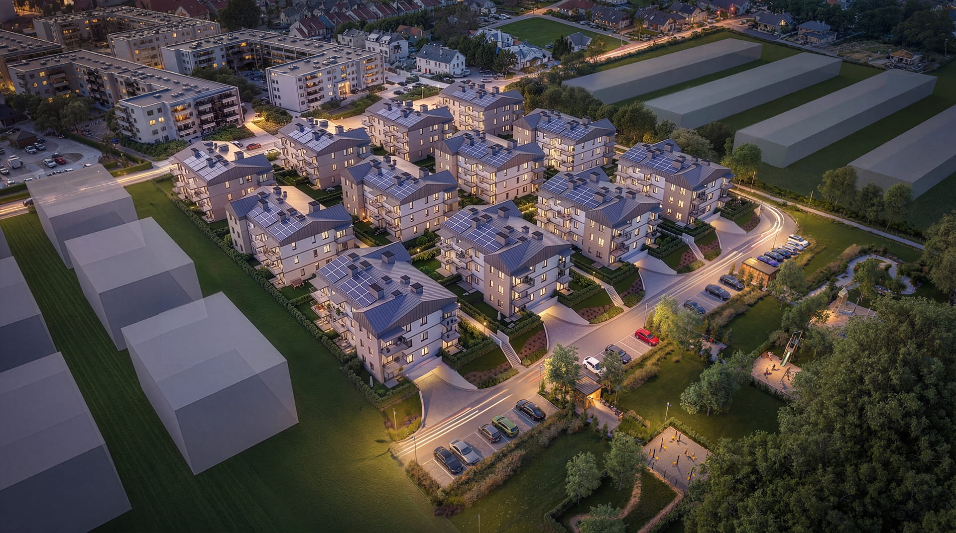 Wizualizacja Villa Viva - Jagodno - całe osiedle