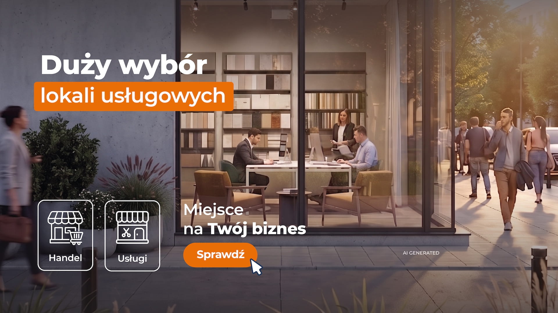 Duży wybór lokali usługowych