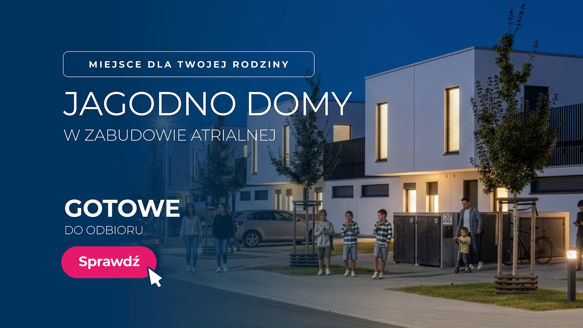 Jagodno Domy w zabudowie atrialnej - Gotowe do odbioru